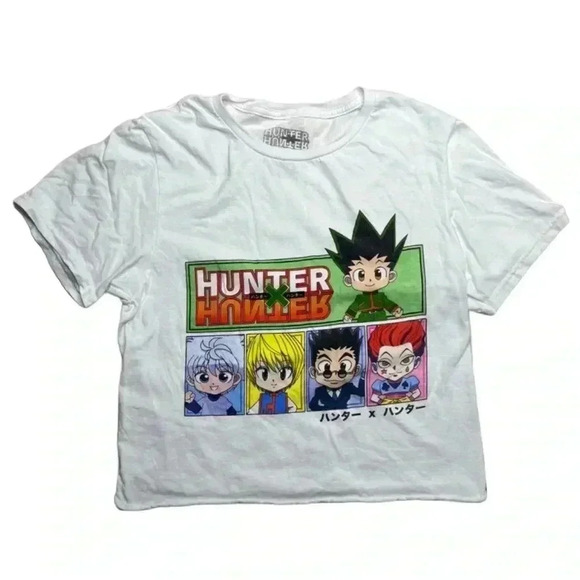 Hunter x Hunter Cropped Graphic Tee – Crew Neck Short Sleeve Anime T-Shirt, XS - Picture 1 of 3